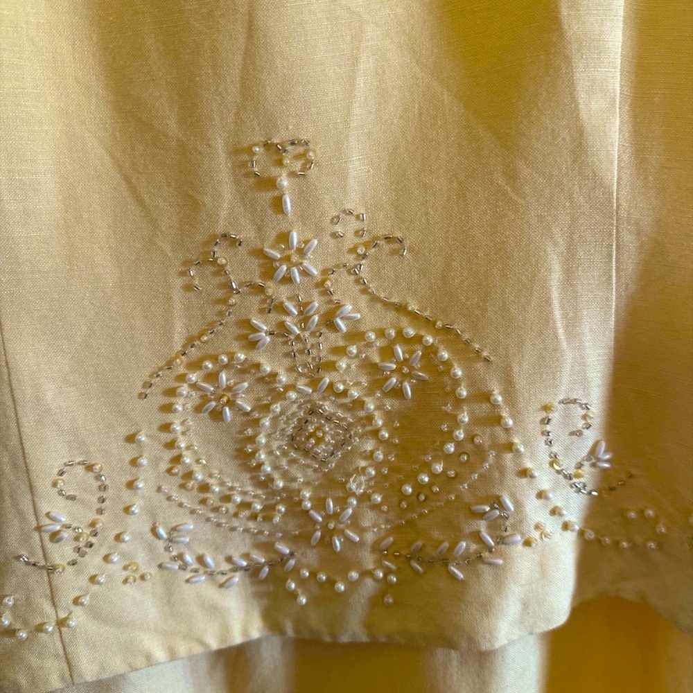 Jessica Howard Cream Embroidered Midi Dress Size 14 | Fully Lined | 55” Length - Picture 10 of 12